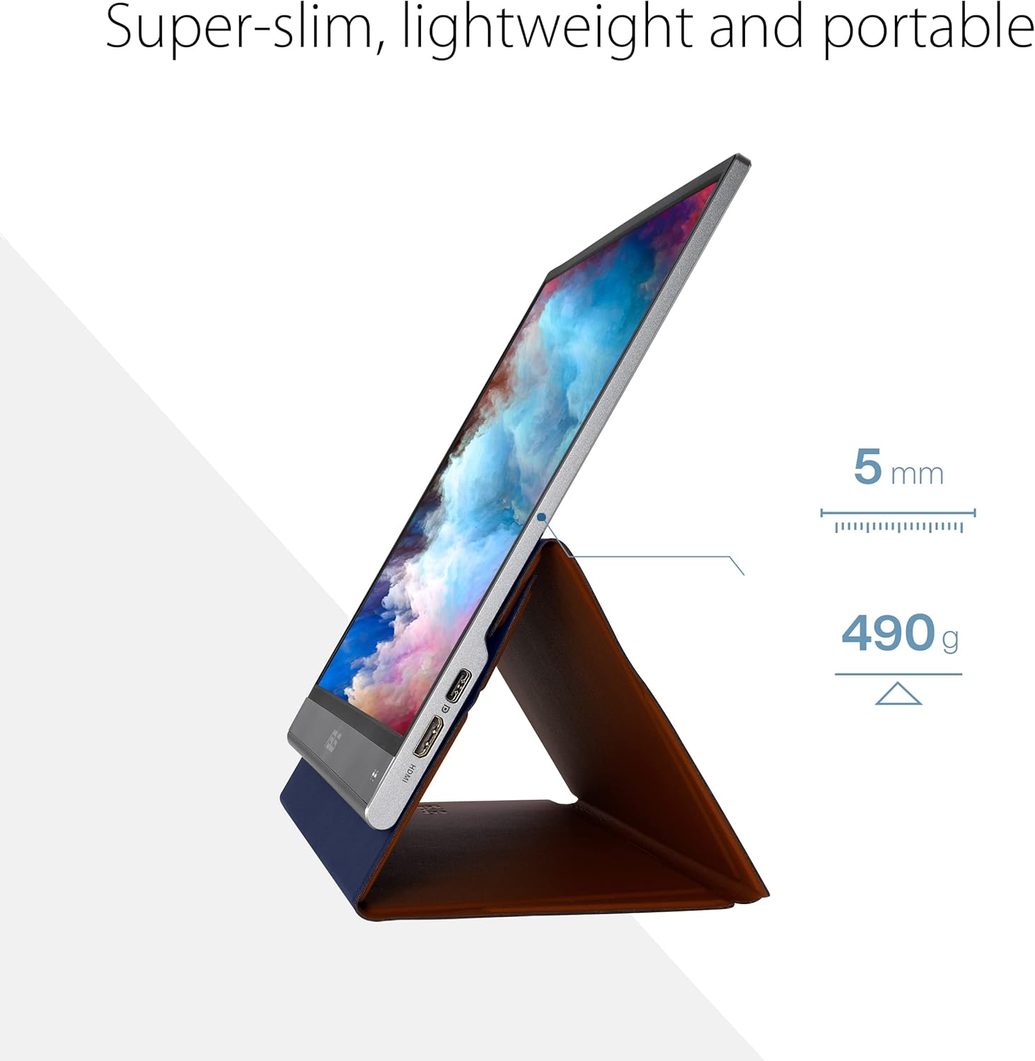 ASUS ZenScreen OLED 13.3″ 1080P Monitor USB portátil (MQ13AH) – Full HD, 100% DCI-P3, 1ms, Delta E  2, HDR-10, cuidado de los ojos, USB tipo C, mini