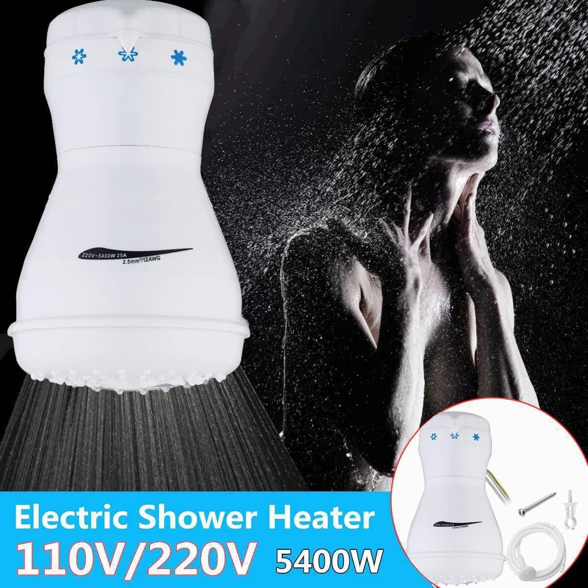Calentador de agua instantáneo Ducha eléctrica 110V Calentador de agua sin tanque eléctrico eléctrico instantáneo de agua caliente calentador