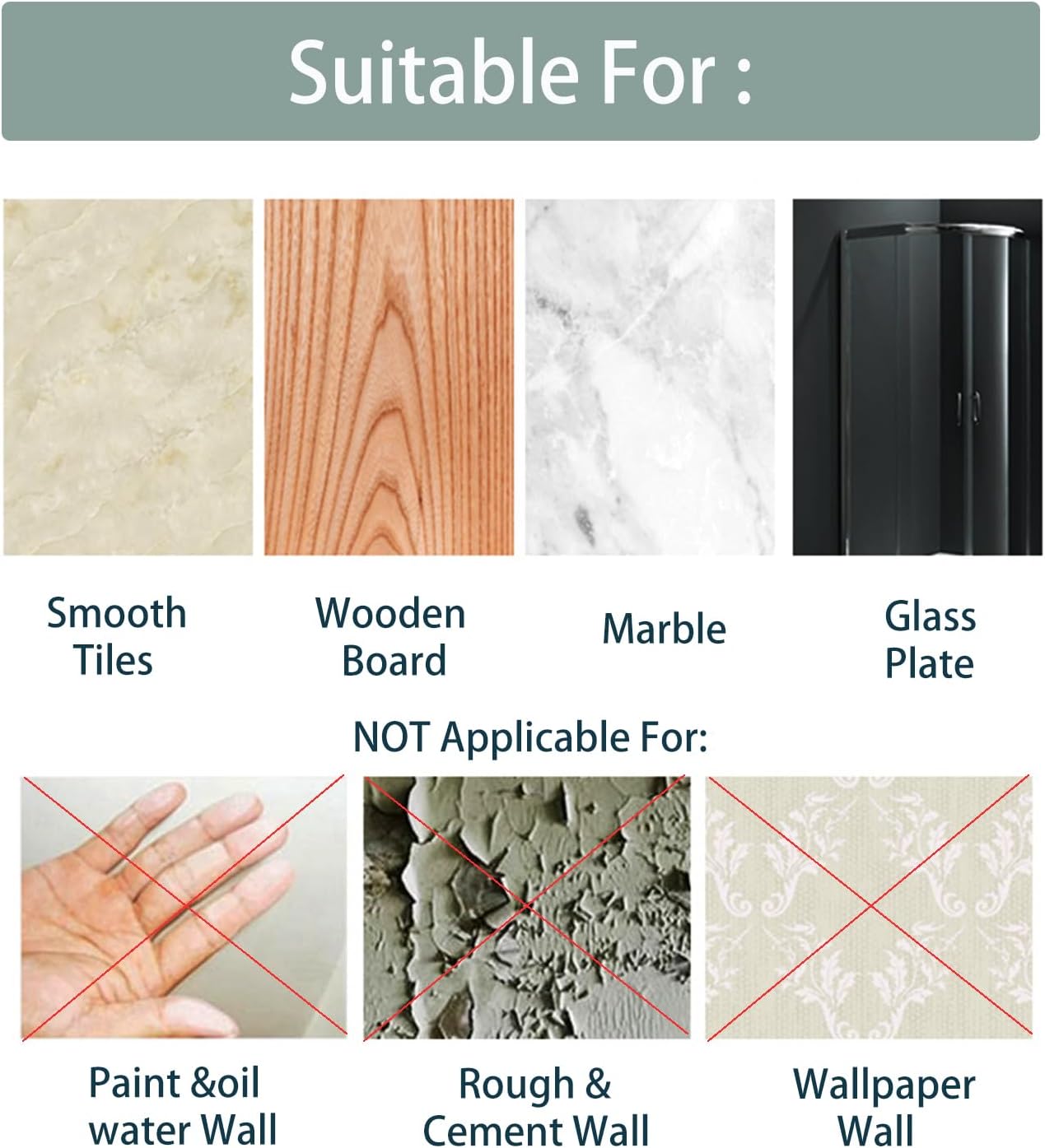 Ganchos adhesivos de pared, ganchos resistentes de 9.8 ft para colgar toallas, ganchos para puerta de ducha, para baño, cocina, toallero, colgador