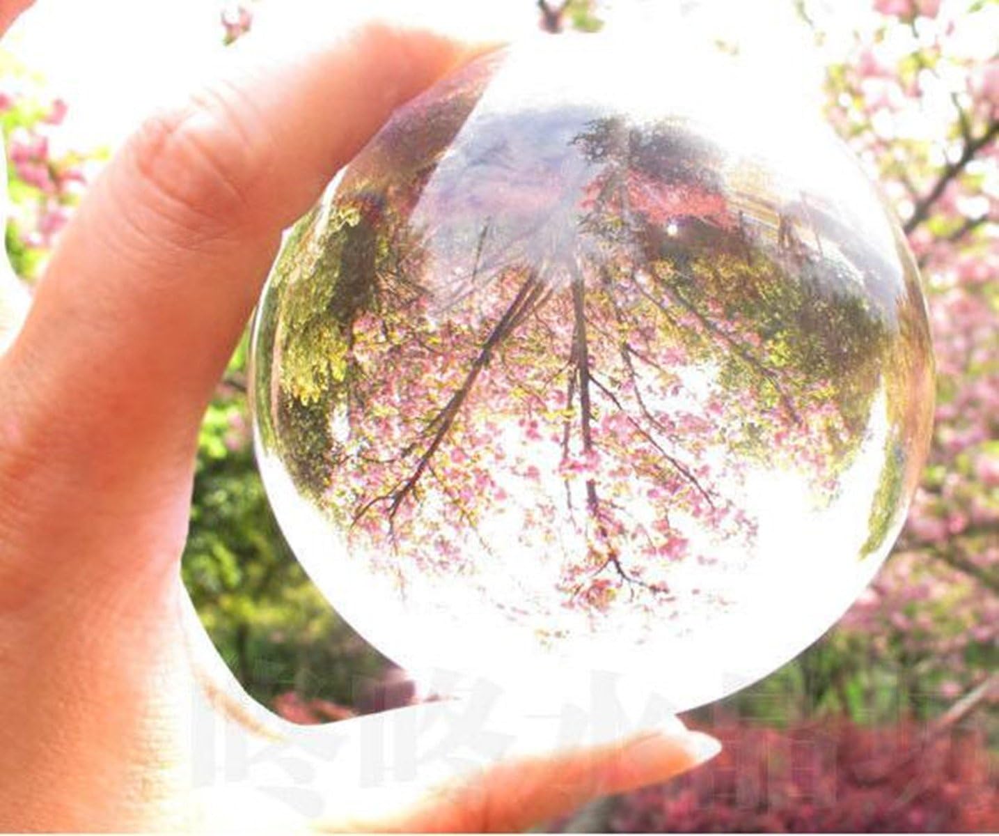 Yosoo Bola curativa de cristal mágico asiático rara decoración de arte esfera orbe 1.575 in con base de soporte (transparente)
