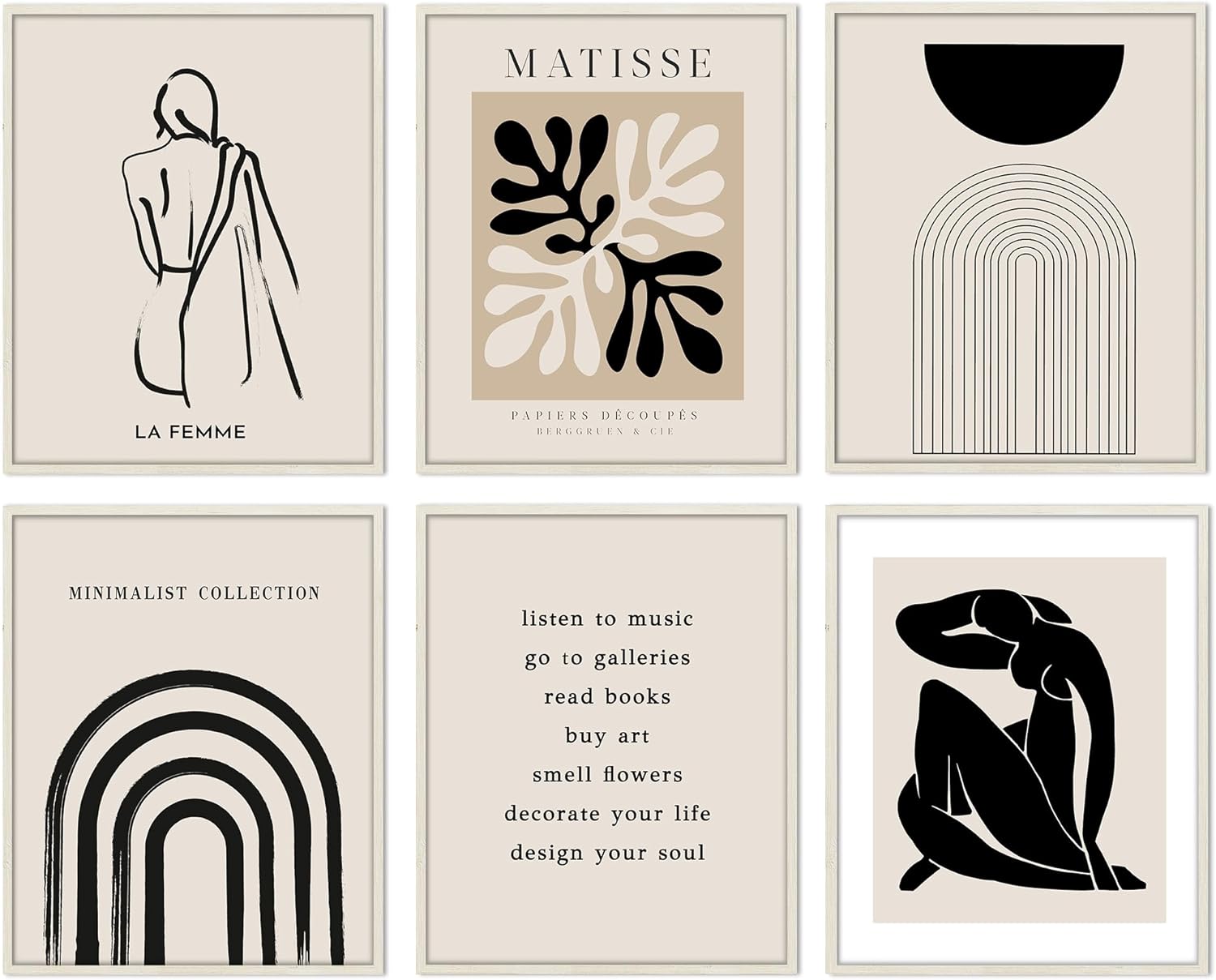 Matisse – Pósteres para estética de habitación, póster abstracto minimalista de pared, impresiones artísticas de pared de Matisse, carteles de