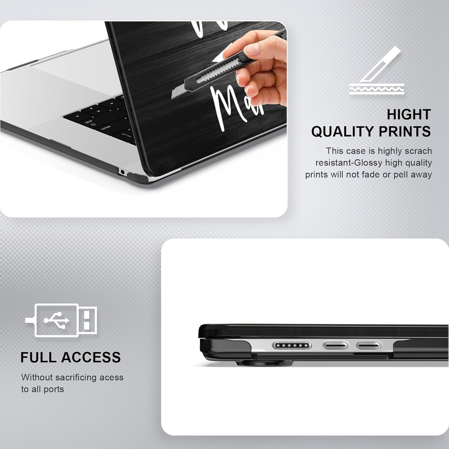 iCasso Funda compatible con MacBook Air de 15 pulgadas 2024 2023 M3 M2 Chip modelo A3114 A2941 con pantalla de retina líquida, carcasa rígida de