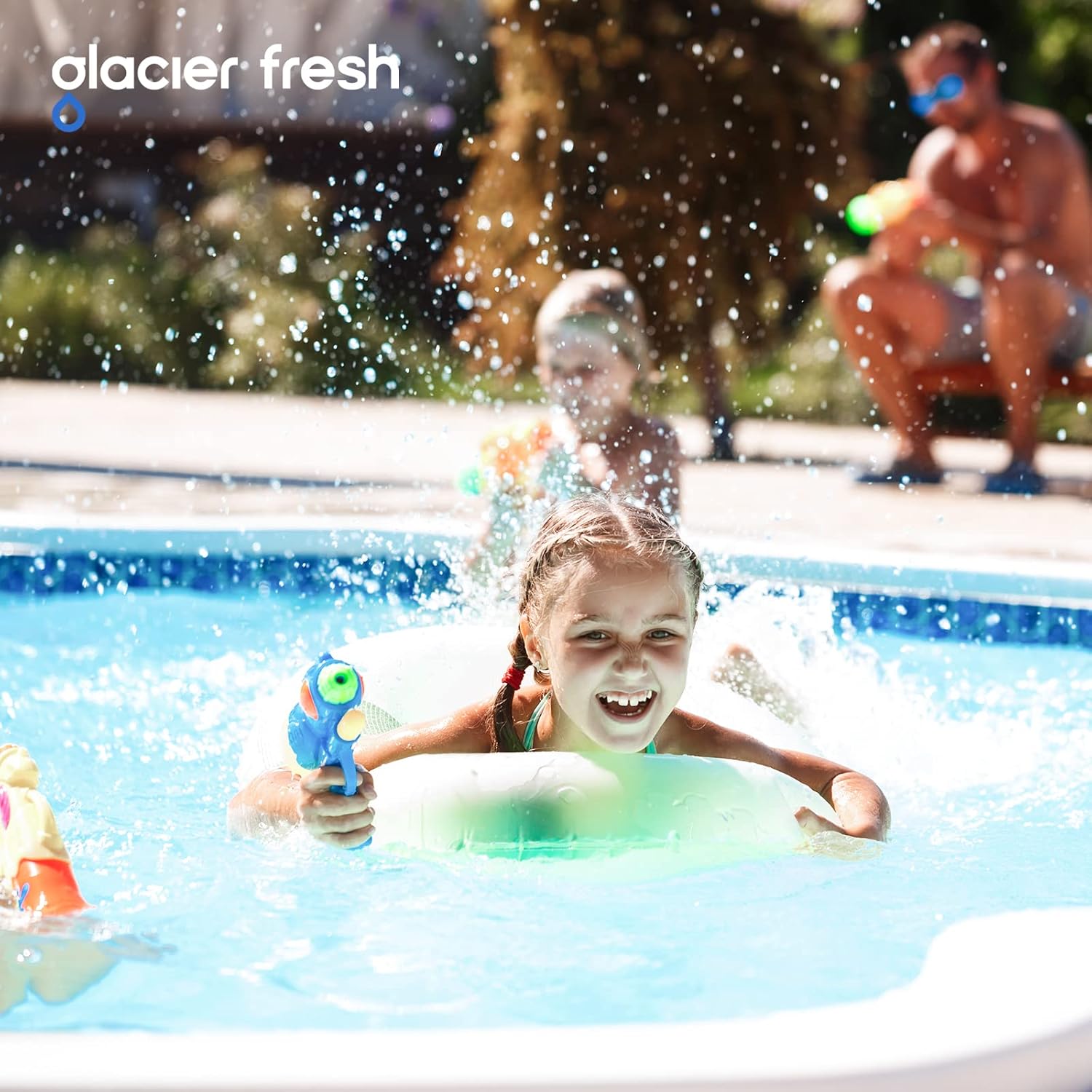 GLACIER FRESH Prefiltro de extremo de manguera de jardín para piscina, jacuzzis, spa, piscina inflable, estanques, reduce en gran medida el mal
