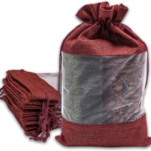 Bolsitas de regalo The Display Guys de alta calidad, de organza, arpillera de lino Bolsitas de regalo The Display Guys de alta calidad, de organza, arpillera de lino