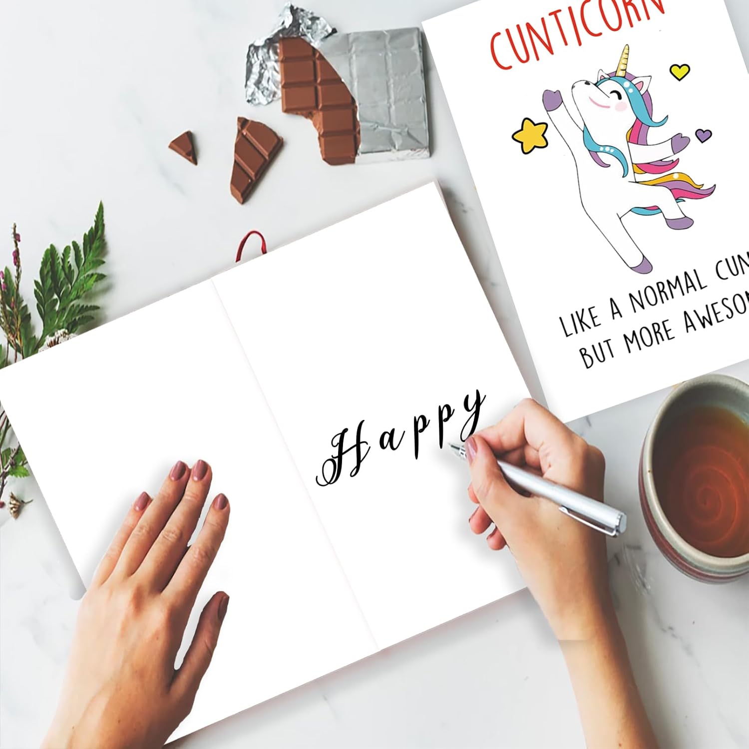Tarjeta de feliz cumpleaños para mujeres y mujeres, divertido regalo de Cunticorn para prima, gran tarjeta de cumpleaños para mamá abuela, idea