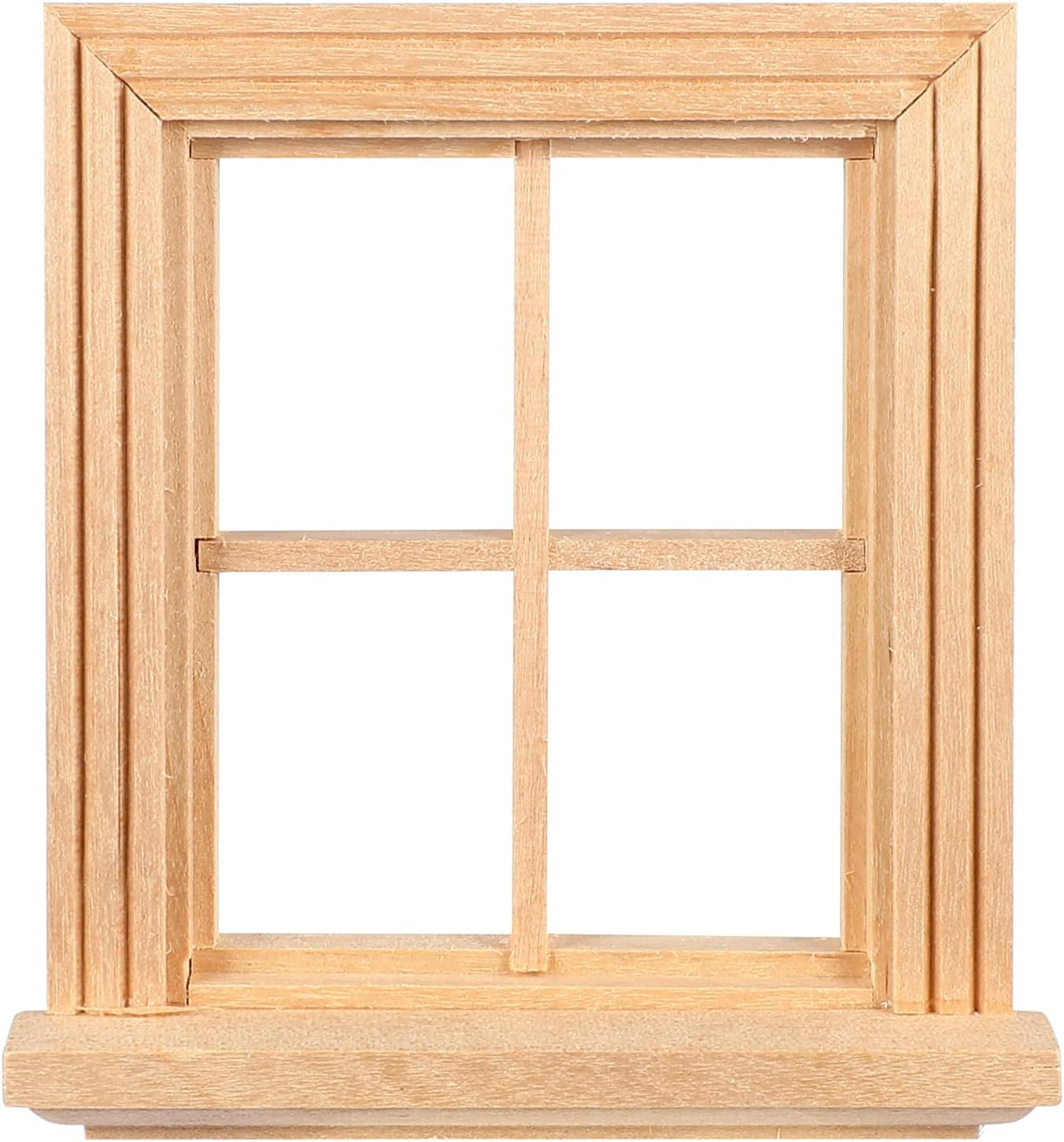 Toyvian Muebles de casa de muñecas Mini marco de ventana Modelo Pequeño marco de ventana de madera Muebles en miniatura Muñeca Mini ventana