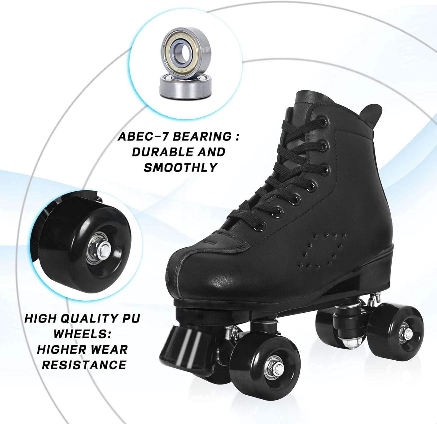 Nattork Patines de ruedas para mujer con ruedas iluminadas, patines retro unisex para exteriores e interiores, patines de doble fila con purpurina