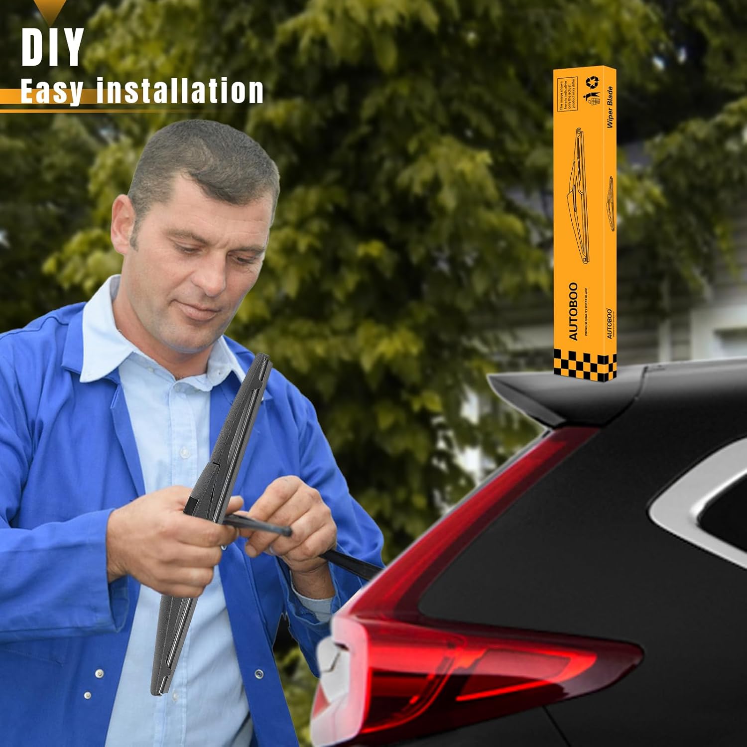 AUTOBOO Repuesto de limpiaparabrisas trasero de 10 pulgadas para Leaf QX80 QX56, Outlander RVR, SX4, repuesto de equipo original de alto rendimiento