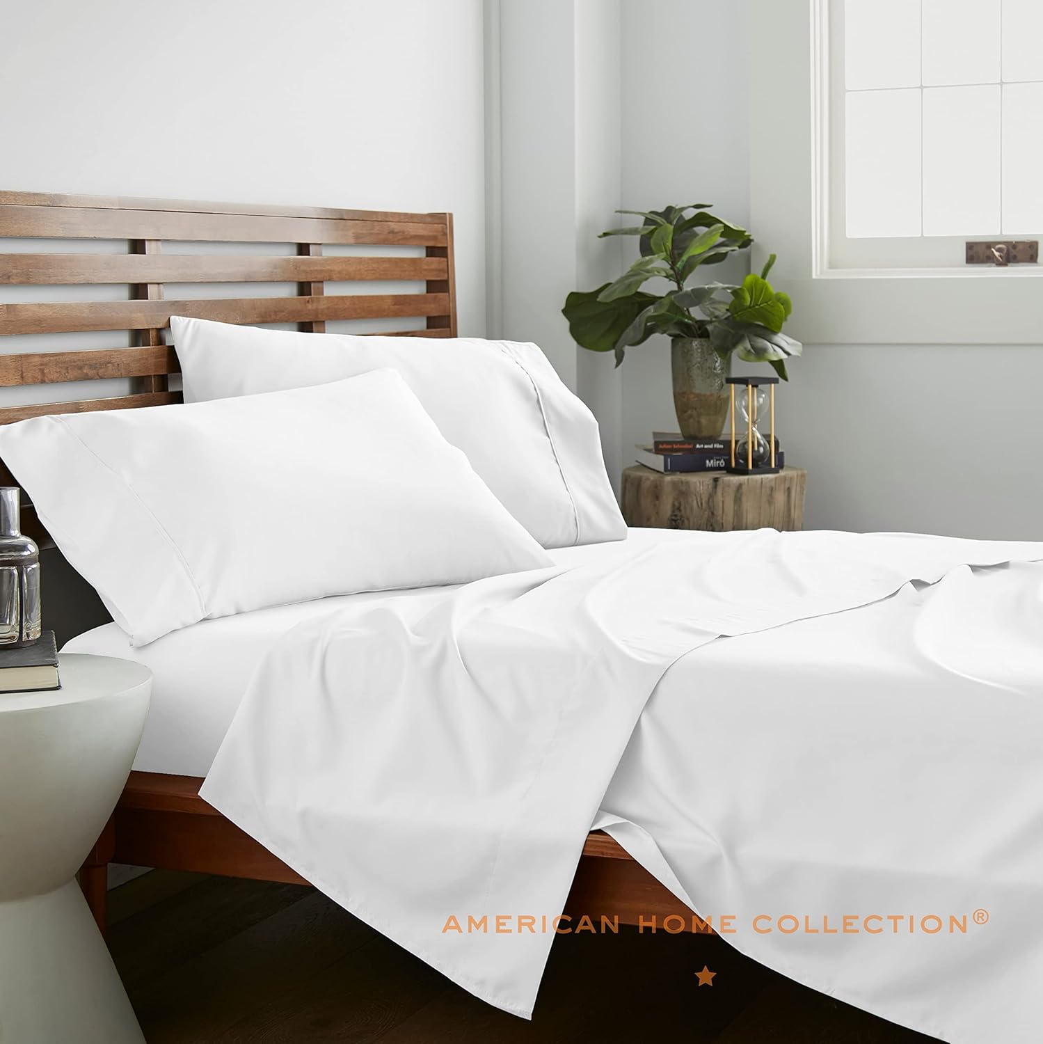 American Home Collection Juego de sábanas y fundas de almohada extra suaves de 3 piezas, transpirable, resistente a las arrugas, la decoloración y