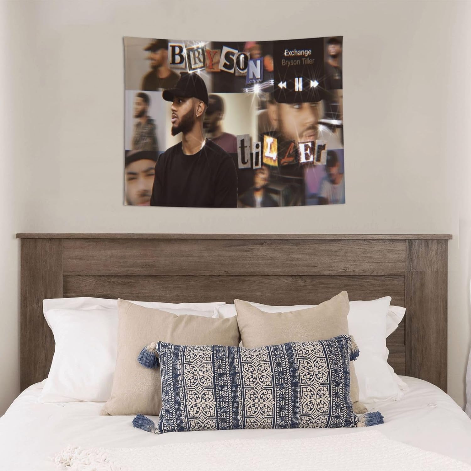 NEWCREATEES Tapices Bryson Rapper Tiller de 29 x 37 pulgadas para colgar en la pared, tapiz artístico para dormitorio, dormitorio, sala de estar,