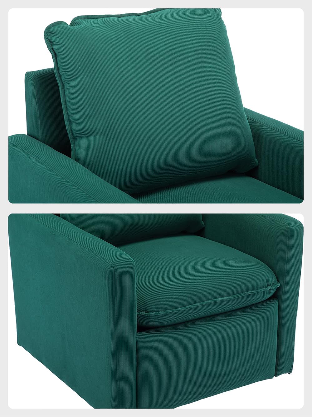 Silla giratoria de barril de 360 grados, silla con brazo de ocio, moderna silla de sofá para sala de estar, dormitorio, oficina, salón, cómoda silla