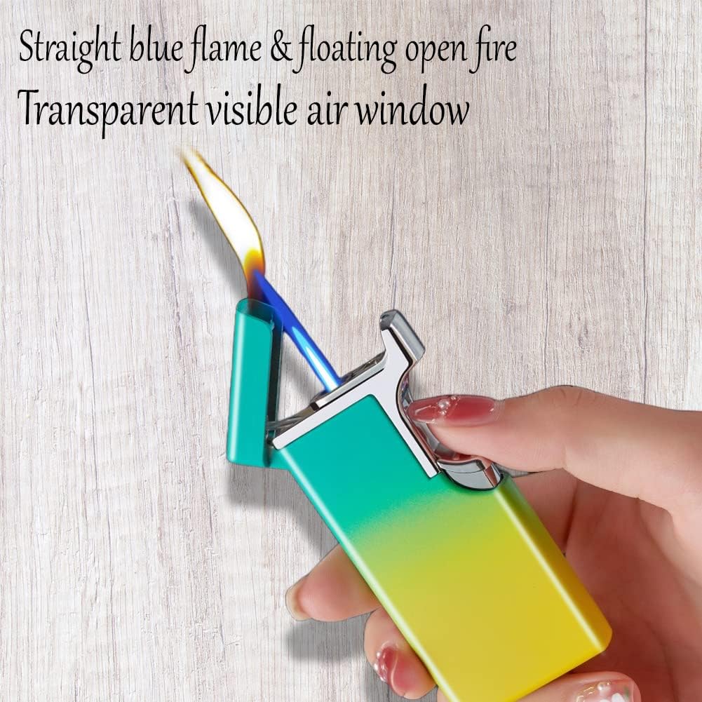 JEOKWMS Encendedor de antorcha de recambio de butano, encendedores fríos de doble llama para velas, cocina, barbacoa, regalos de campamento para