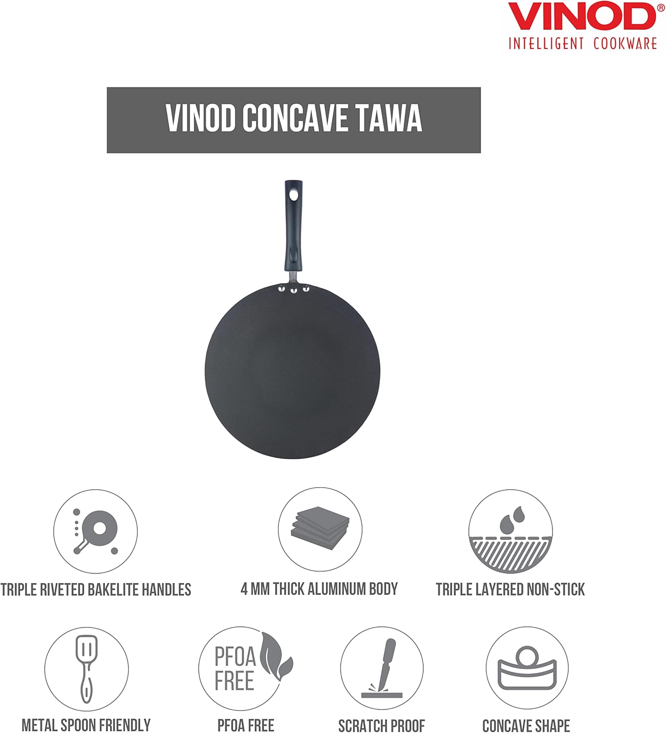 Vinod Roti Tawa cóncavo antiadherente, 11.5″ (29 cm)