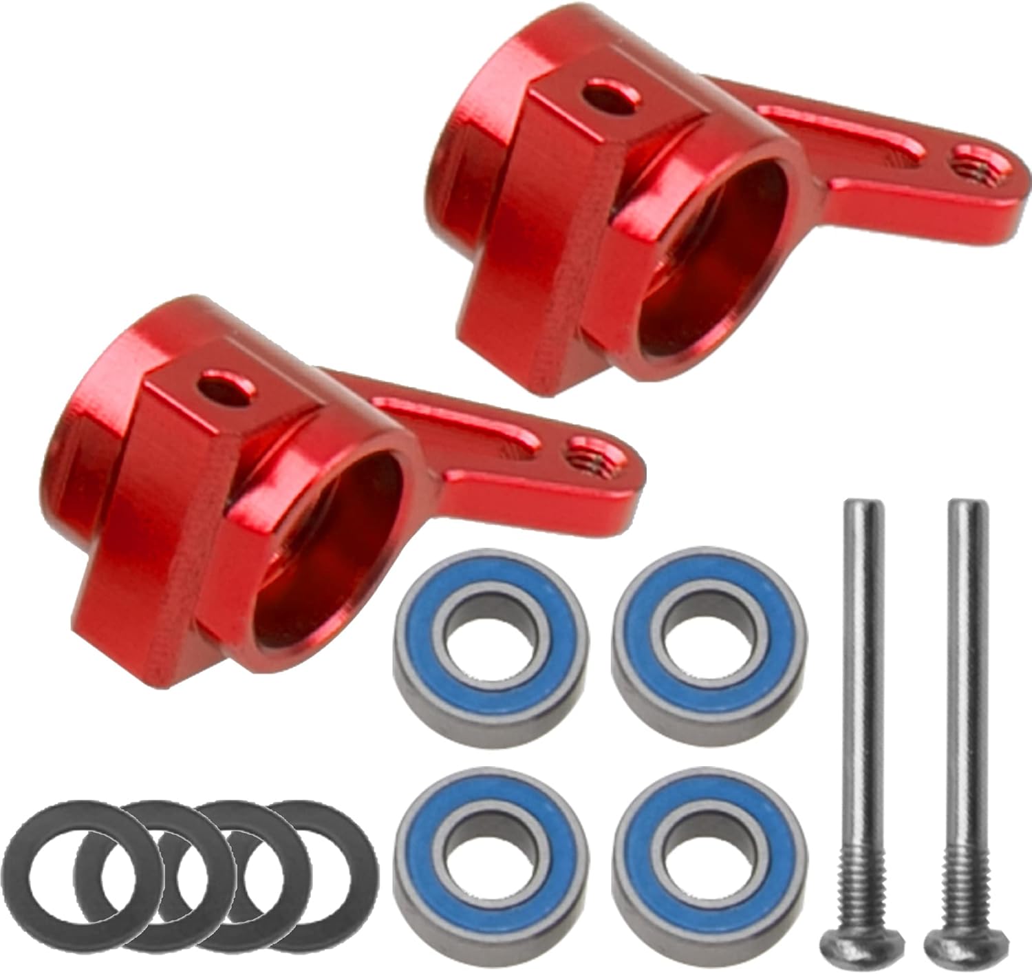 Bloques portadores de aluminio para nudillos delanteros compatibles con 110 Traxxas Slash 2WD Rustler Stampede Bandit RC Car, reemplazo de 3736