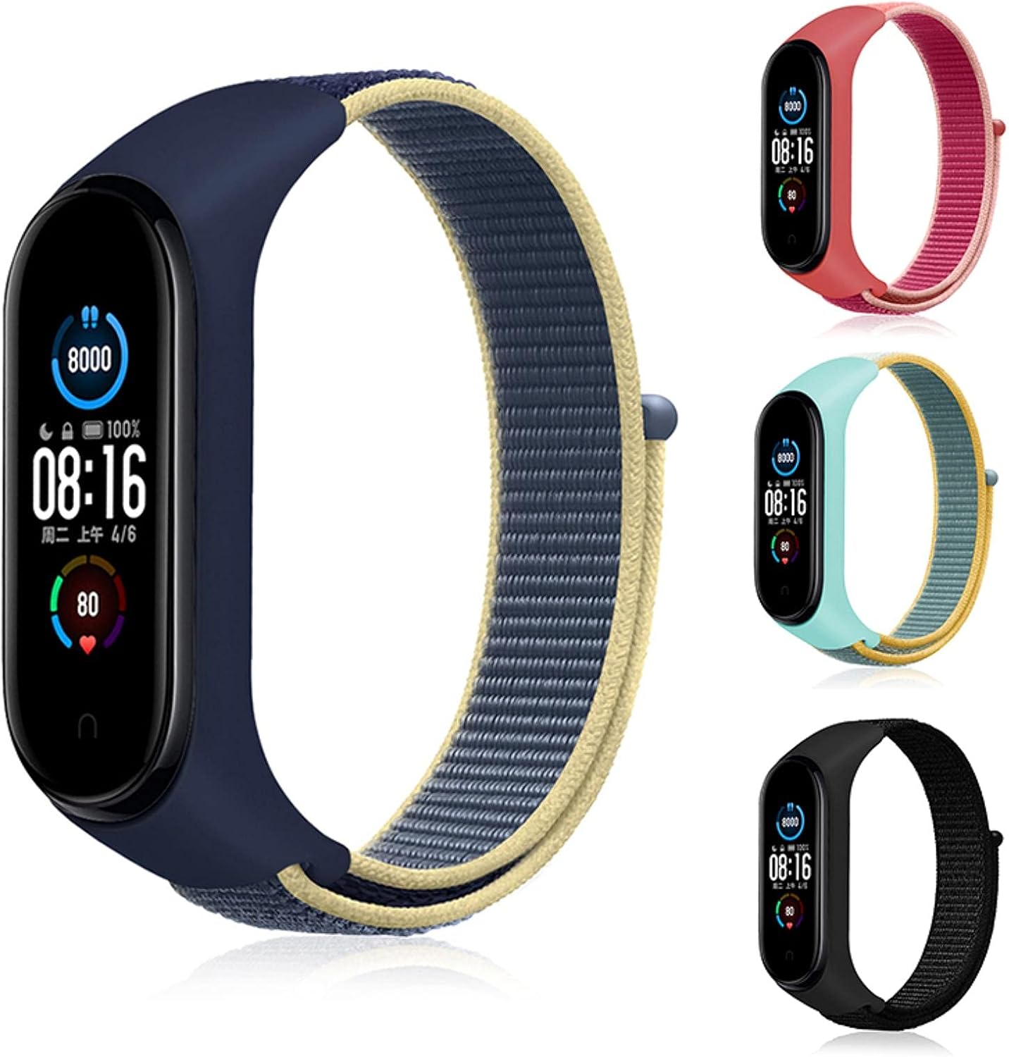 Nylon Sport loop reloj pulsera para mi banda 5 6 correa pulsera para mi banda 4 3 accesorios de pulsera