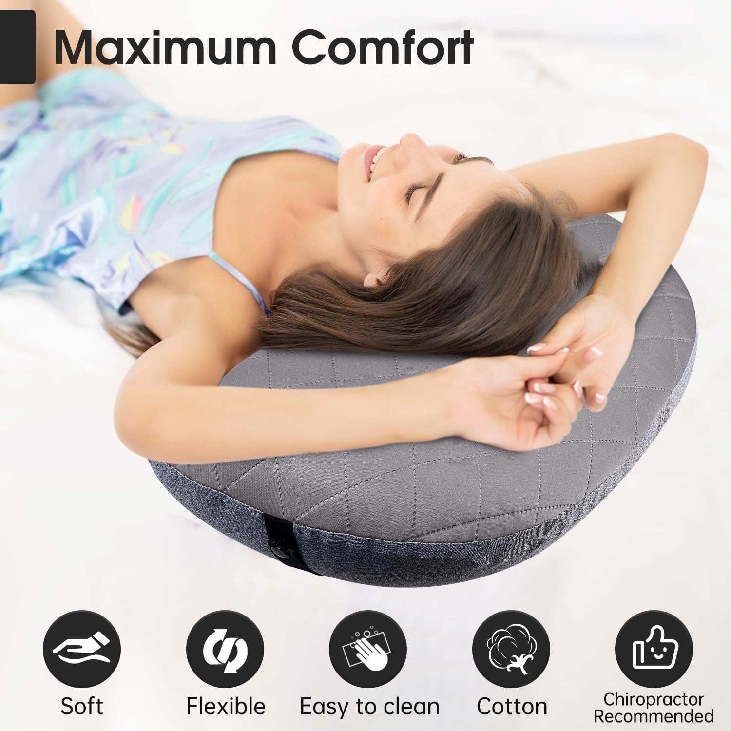 Almohada inflable para acampar con funda extraíble, almohadas de campamento ultraligeras comprimibles para dormir, mochileros, senderismo, playa,