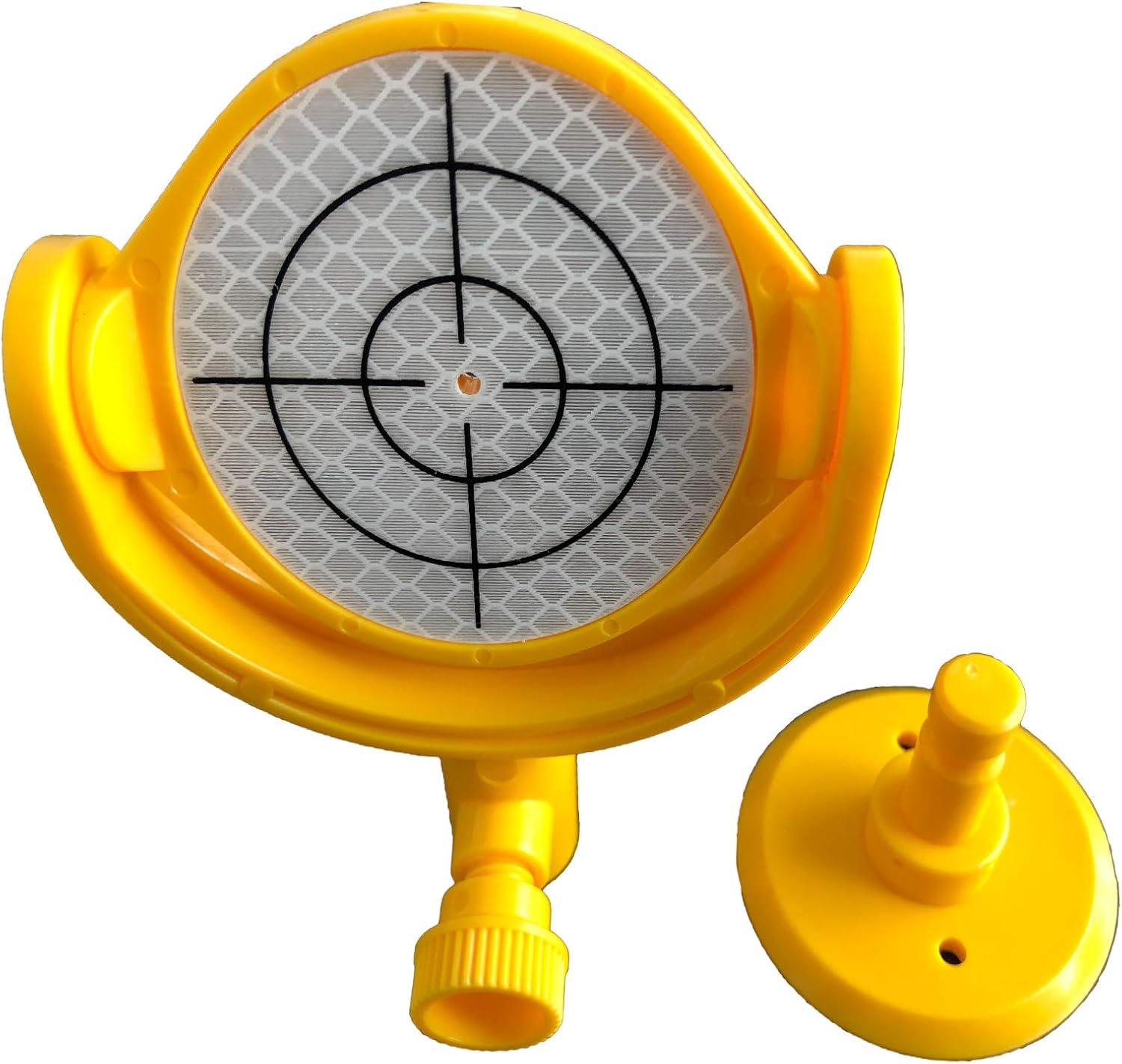 Mini prisma topografía, prisma de topografía hoja reflexiva de la blanco con el tenedor MP103 con el punto de mira impreso