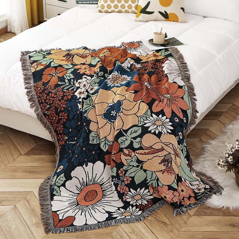 Shesyuki Southwest – Manta decorativa bohemia azteca para sofá, silla, sofá, cama, al aire libre, playa, viajes, 51 x 63 pulgadas