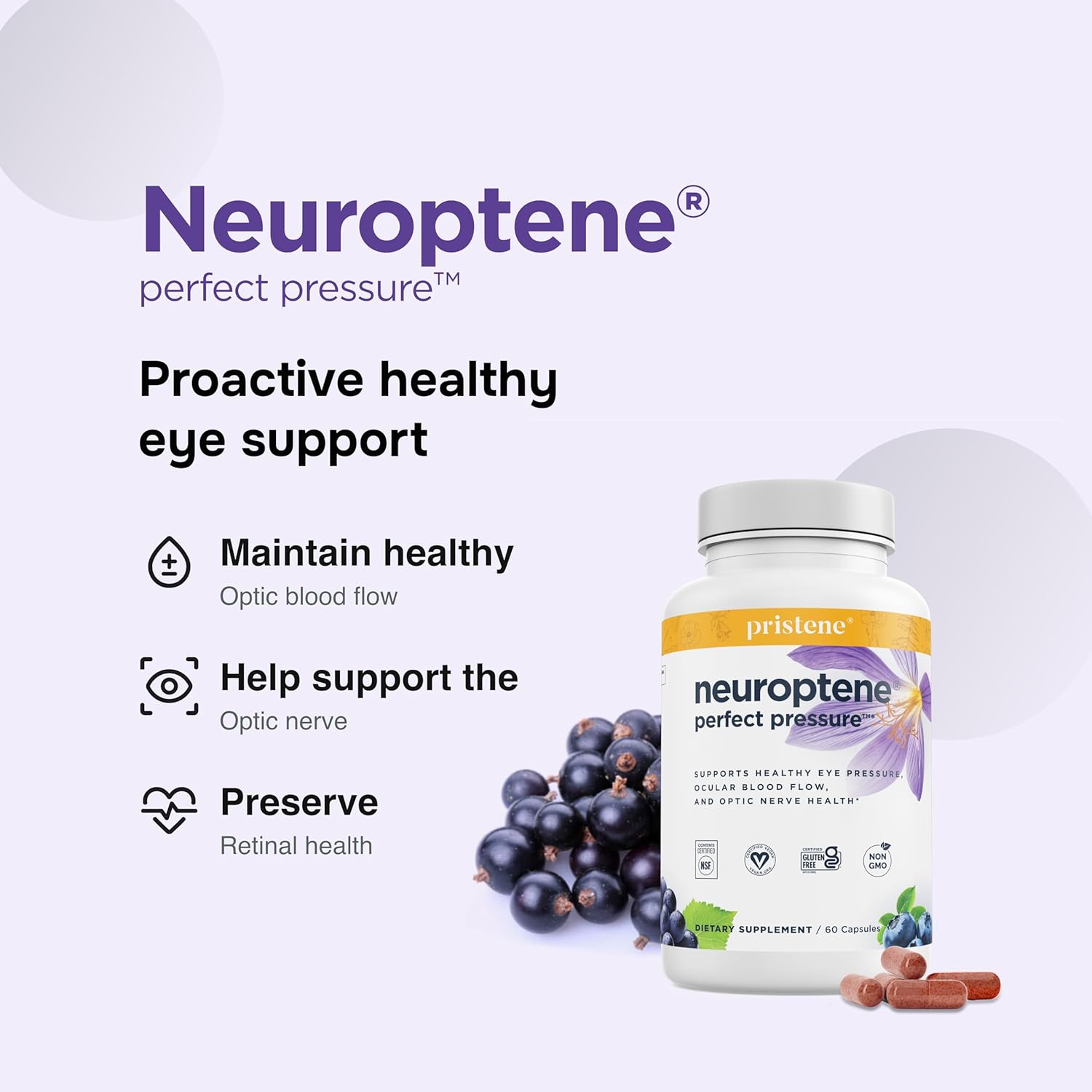 Suplemento de presión ocular con arándano azafrán niacinamida CoQ10 para aliviar los nervios ópticos - Ayuda a apoyar el flujo sanguíneo saludable - Imagen 5