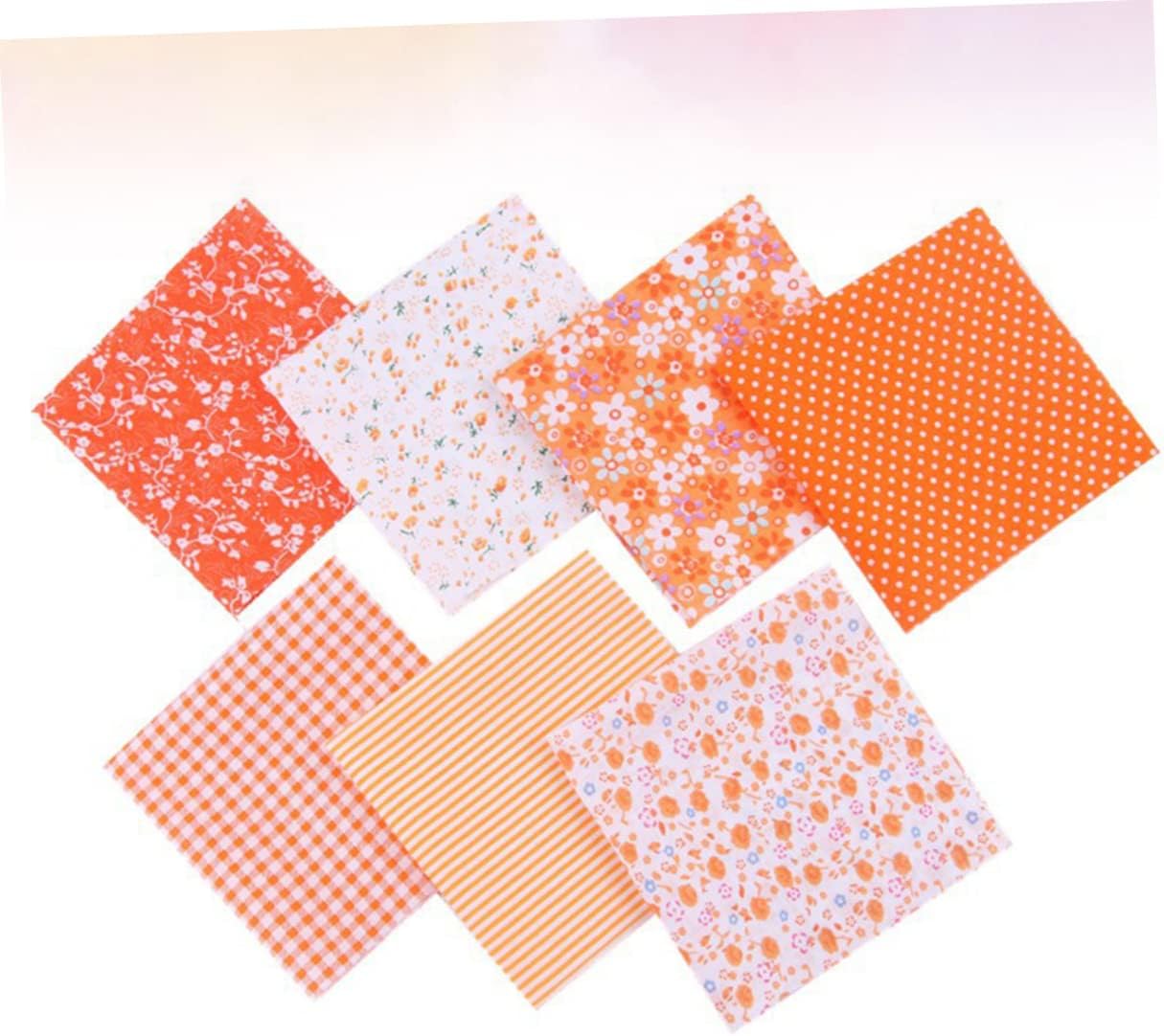 2 paquetes de tela de lino para ropa, tela de punto para manualidades, tela de lino impresa, cuartos de tela gruesos, cuadrados de acolchado