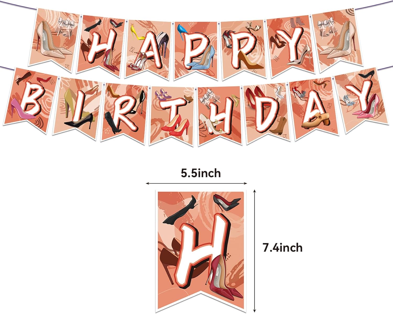 Tacones altos, decoraciones de fiesta de cumpleaños, suministros de fiesta de tacón alto, incluye tacones altos, pancarta de cumpleaños, decoración