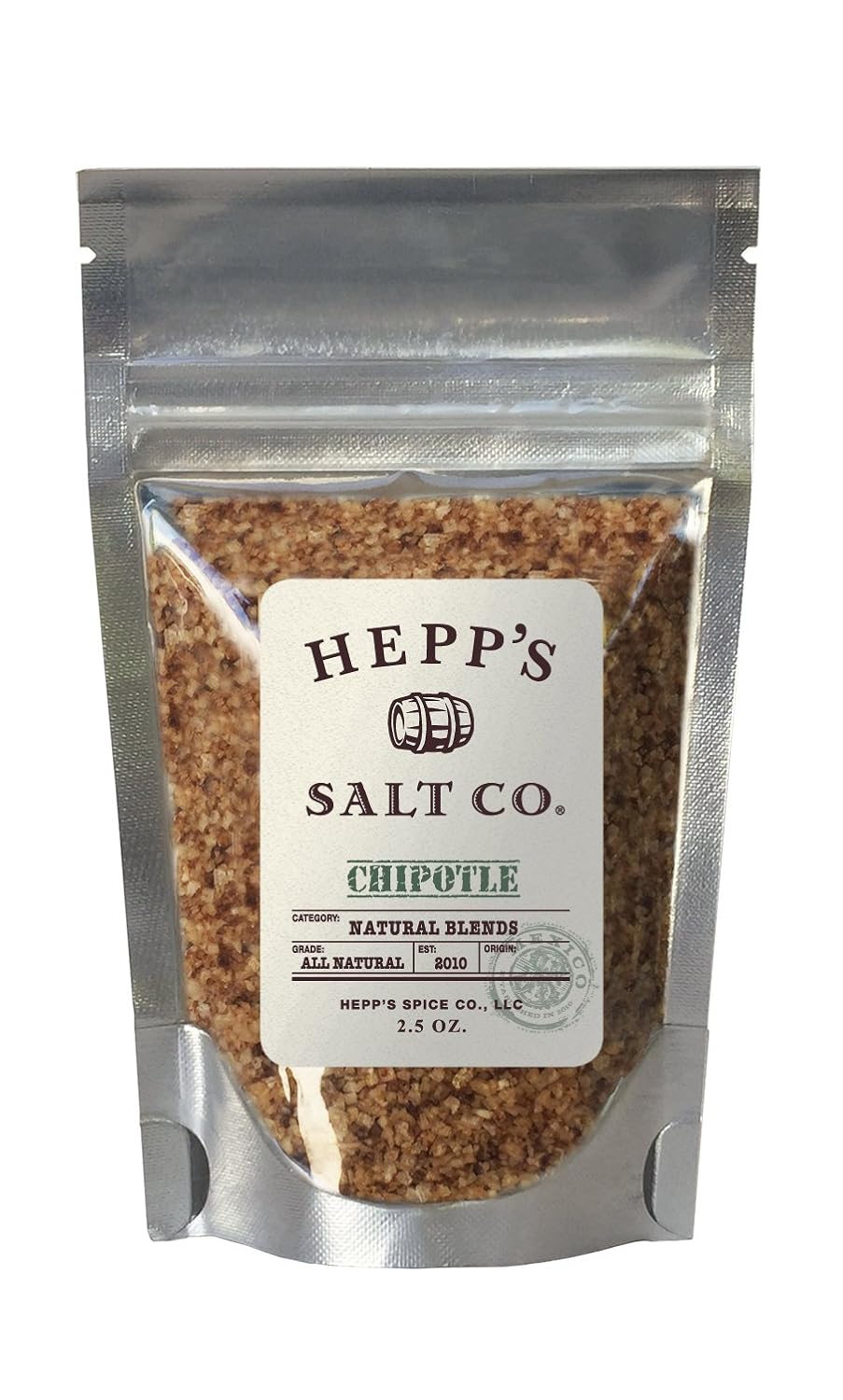 Hepp’s Salt Co. Bolsa de sal marina Chipotle de 2.5 oz