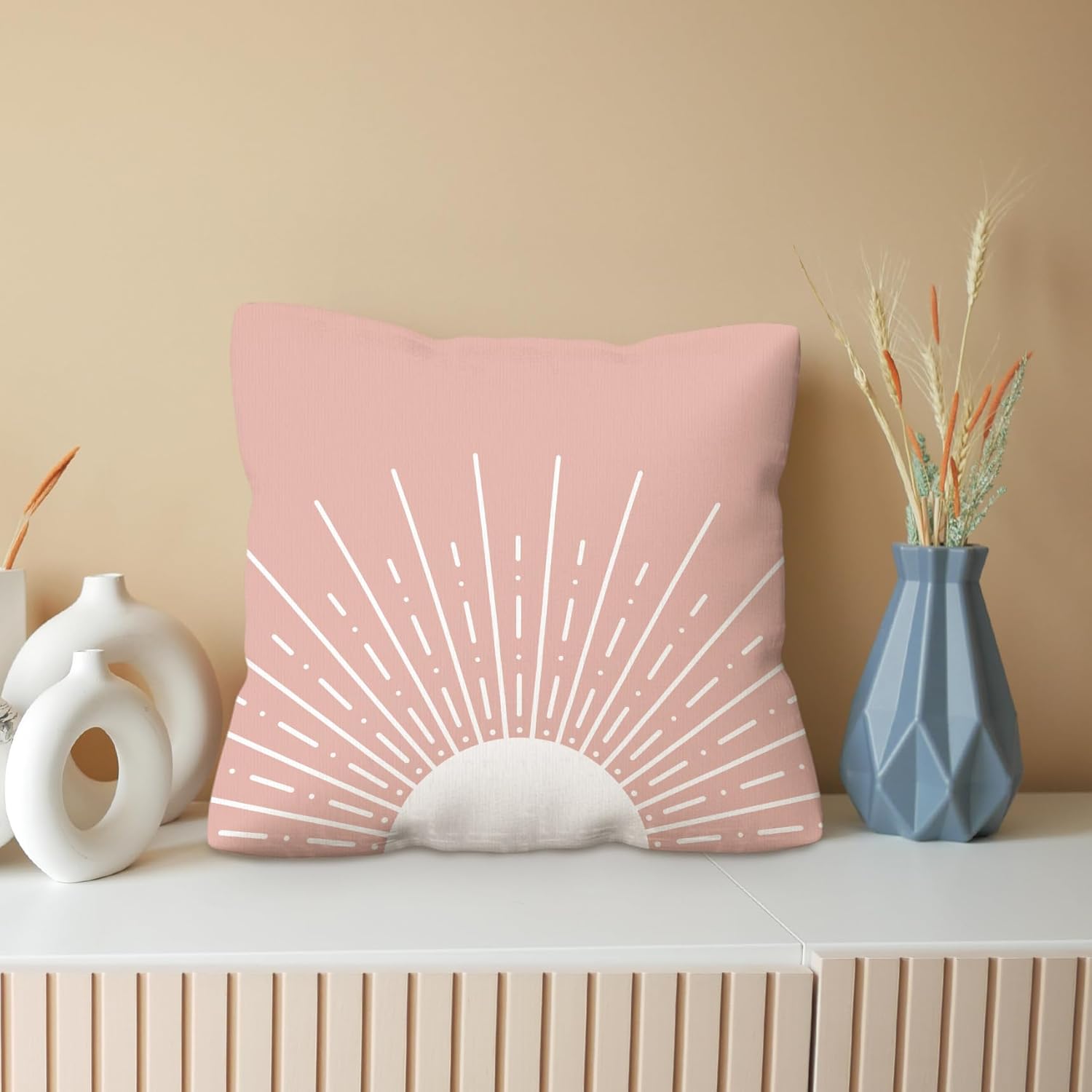 kdqua Fundas de almohada bohemias de 18 x 18 pulgadas, decoración bohemia para habitación de niñas, fundas de almohada decorativas bohemias para el