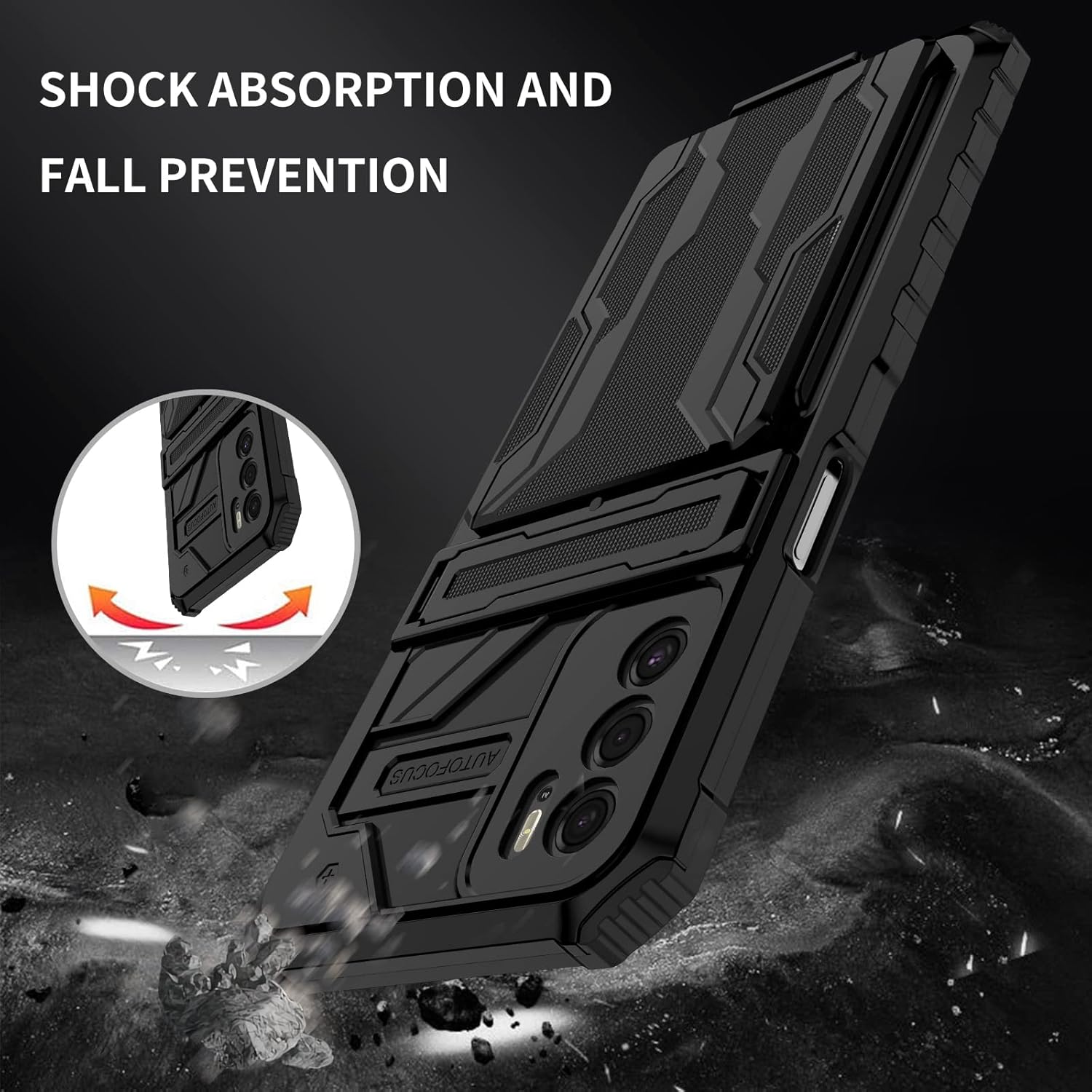 Asuwish Funda de teléfono para OPPO A16A16SA54s con protector de pantalla de vidrio templado y soporte delgado para tarjeta de crédito, ranura móvil