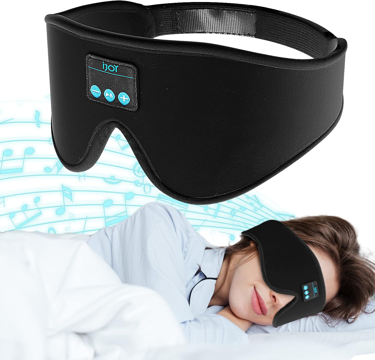 iJoy Audífonos para dormir con Bluetooth con controles integrados y altavoces suaves, regalos tecnológicos acogedores para hombres, mujeres, niños,