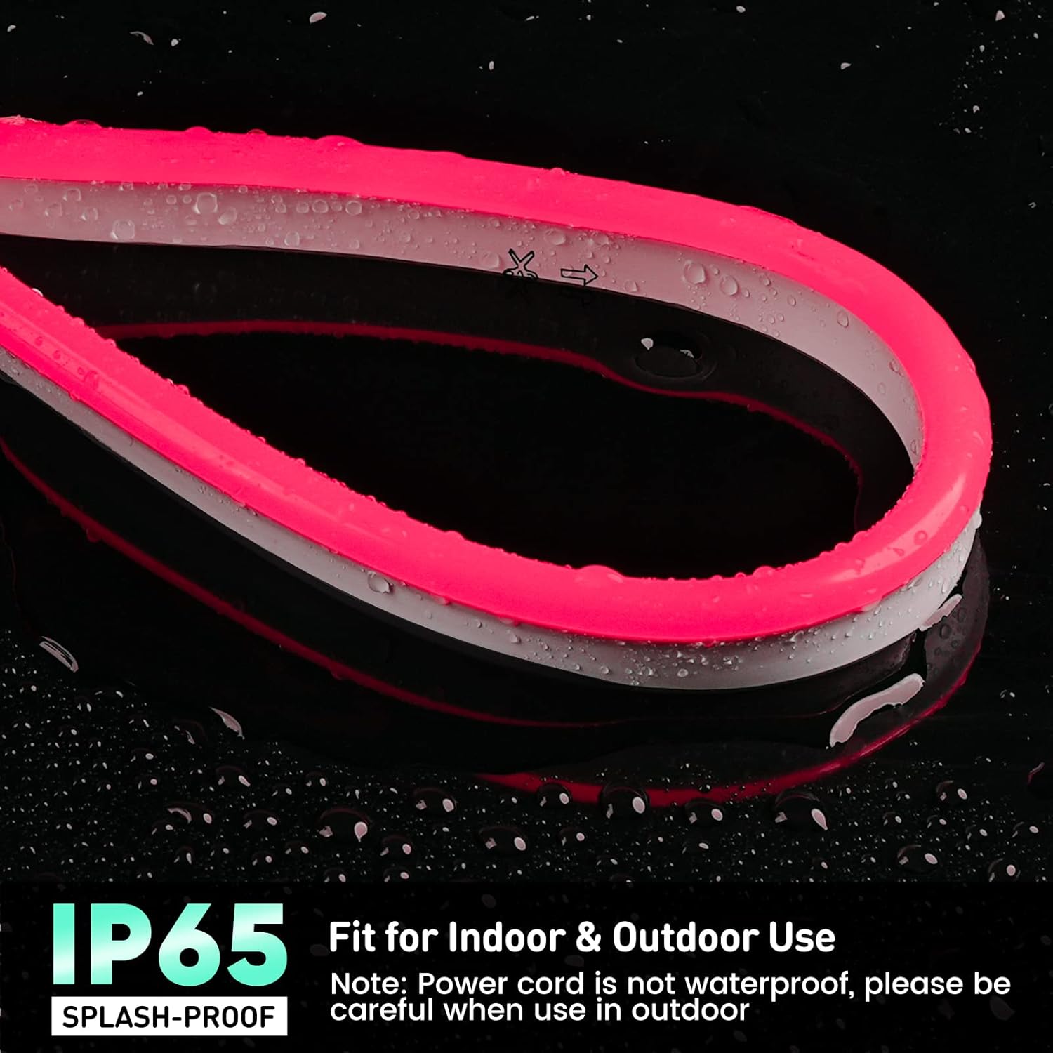 GZBtech Tira de luces LED flexibles de neón de 50 pies, CA 110-120 V, impermeable, 120 LEDsM, iluminación de neón conectable para decoración del
