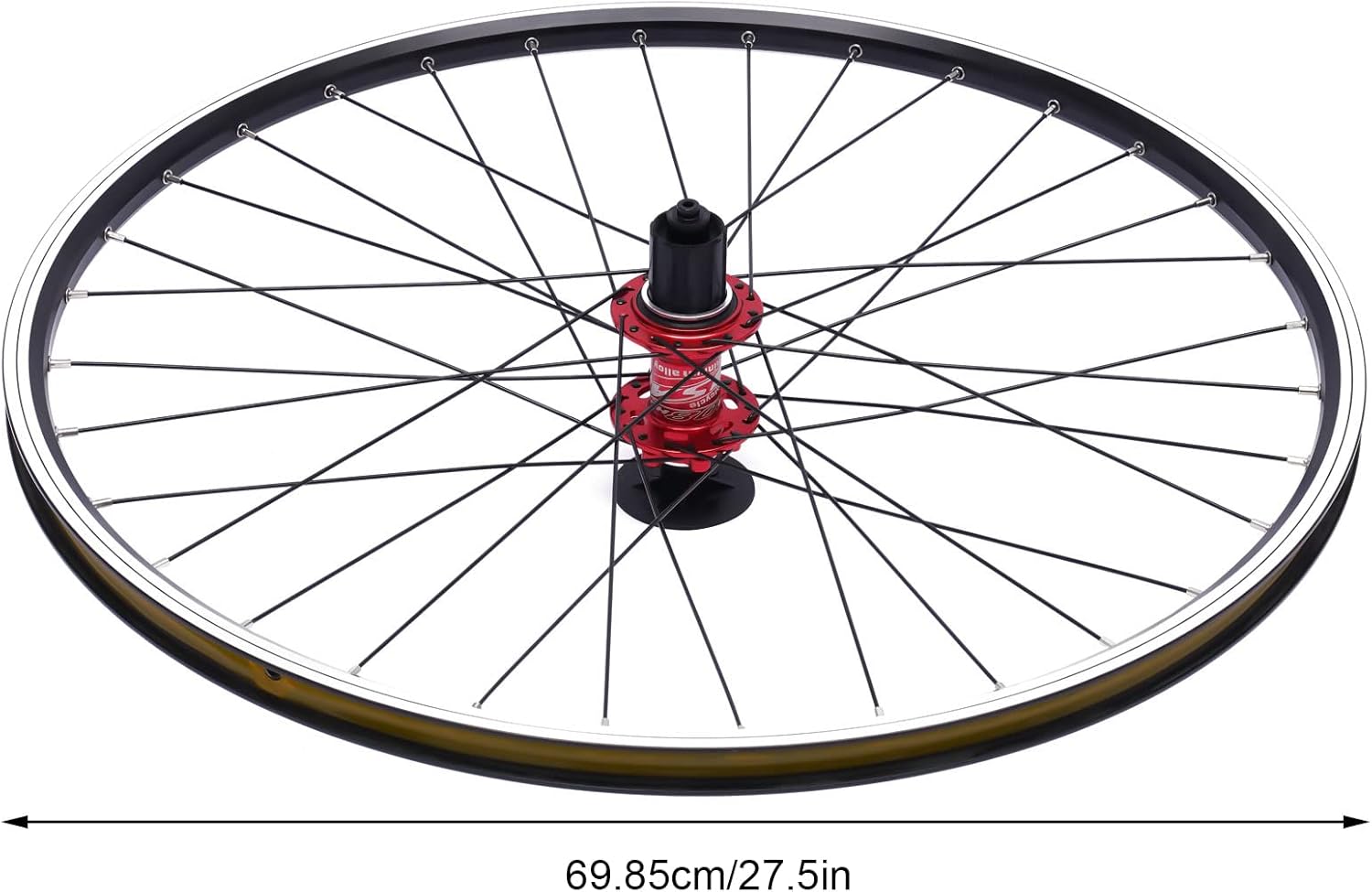 Juego de ruedas para bicicleta de montaña, 27.5 pulgadas, 12 velocidades, aleación de aluminio, freno de disco MTB, freno de disco negro de seis