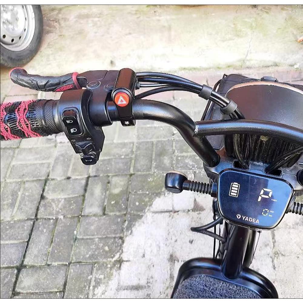 Interruptor de luz de advertencia de montaje de barra de manillar de motocicleta de 78 “Interruptores de manillar de encendido y apagado con botón