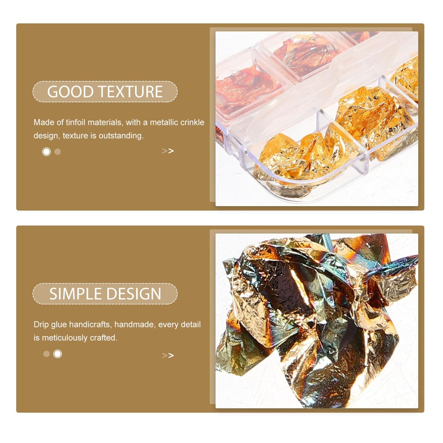 EXCEART 1 juego de relleno de decoración para manualidades de epoxi para manualidades, relleno de papel de aluminio, relleno de papel de aluminio de