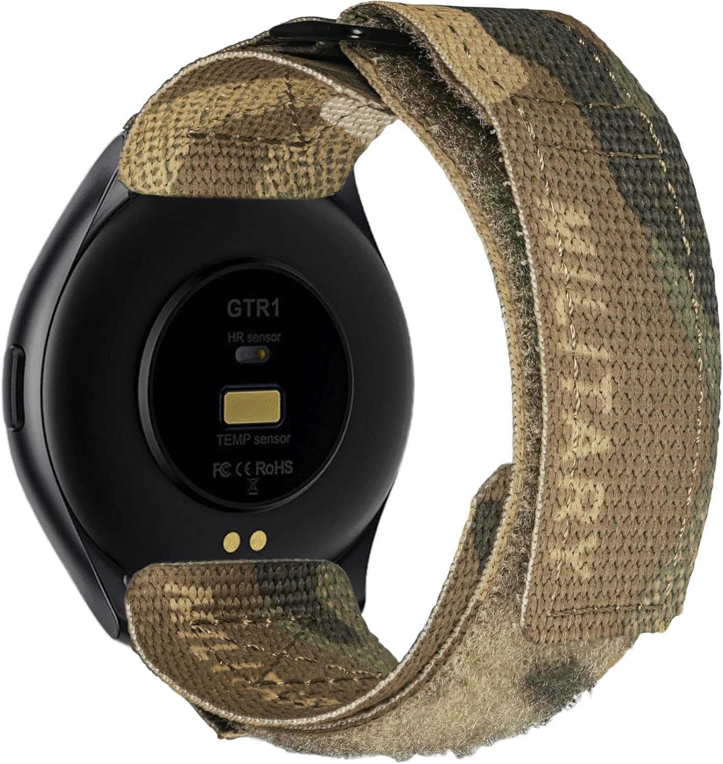 Hemsut – Correa de reloj compatible con Amazfit, correa deportiva de nailon resistente de camuflaje con diseño de bucle tejido para reloj