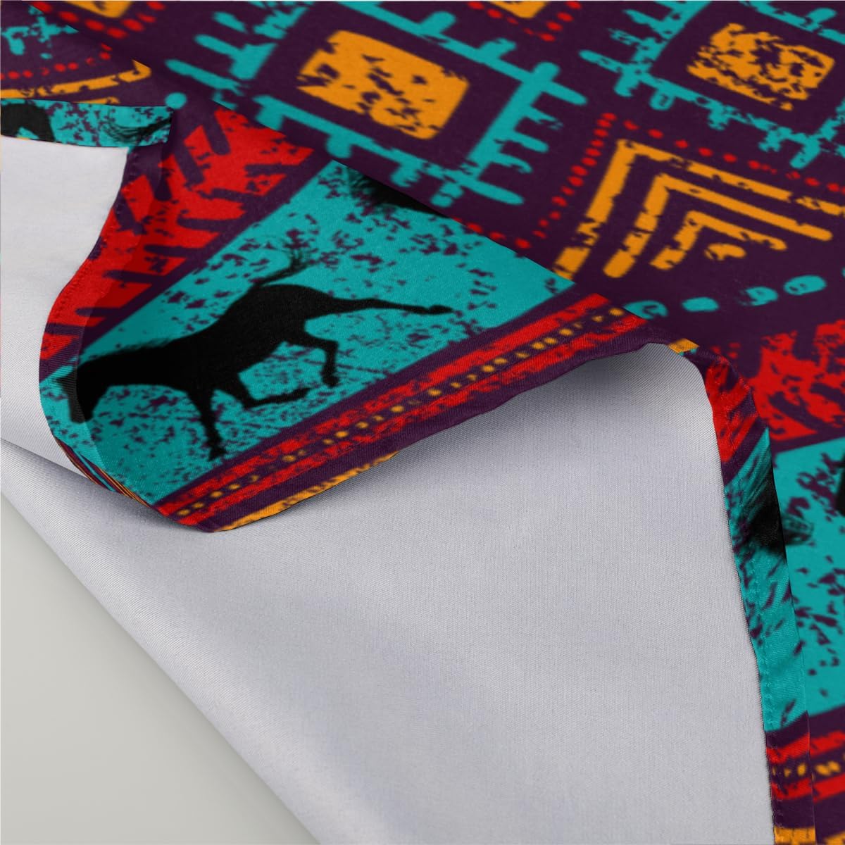 Cloth Napkins Set of 4 Ethnic Horse 20×20 Inch Cloth Napkins Aztec Pattern Washable Reusable Kitchen Dinner Napkins Table Decor for Wedding, Holiday