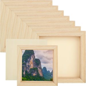 20 paneles de madera para pintar tableros de lienzo de madera sin terminar de 6 x 6 pulgadas, panel cuadrado en blanco de madera acunada para pintar 20 paneles de madera para pintar tableros de lienzo de madera sin terminar de 6 x 6 pulgadas, panel cuadrado en blanco de madera acunada para pintar