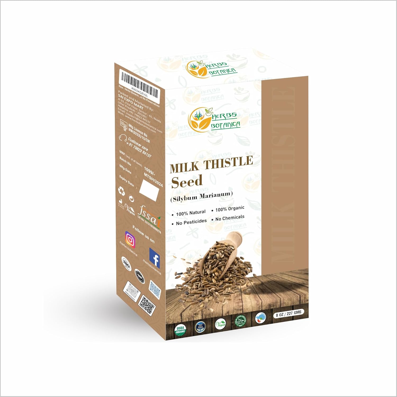 Semillas de hierba de cardo mariano semilla de cardo Mariano Orgánico para un apoyo óptimo al hígado, desintoxicación natural y bienestar,