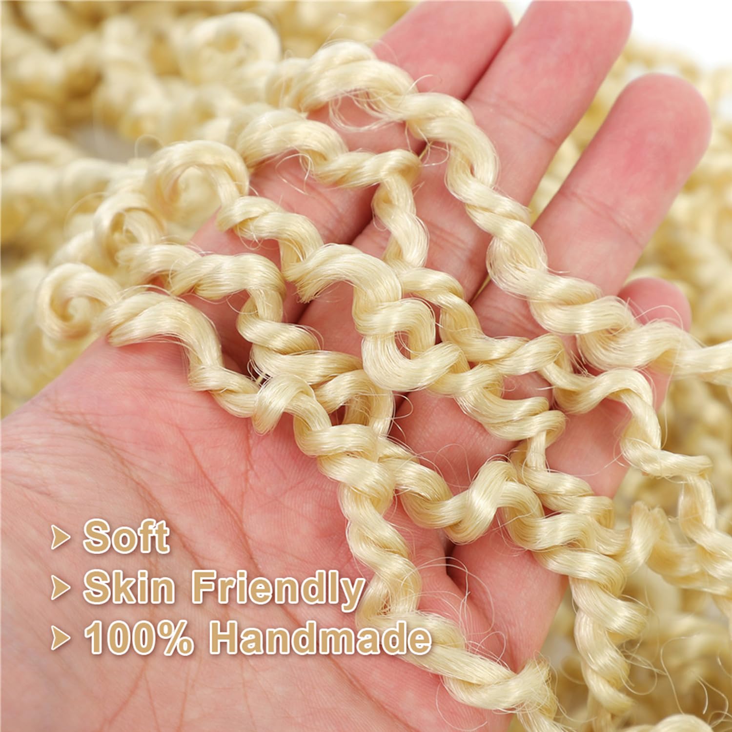 SOKU Pelo rubio de ganchillo mini Passion Twist de 20 pulgadas  5 paquetes de cabello de ganchillo senegalés pretrenzado 613 Majesty Twist Crochet