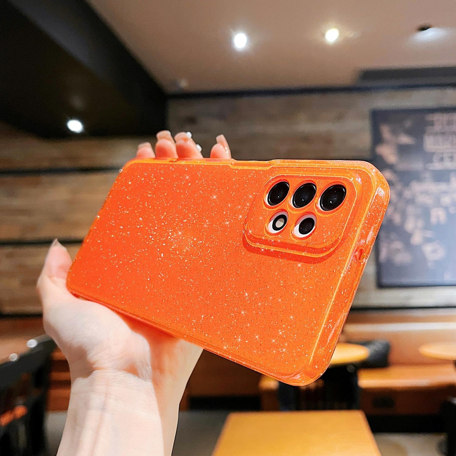 MINSCOSE Funda compatible con Samsung Galaxy A32 5G, bonita funda delgada con purpurina fina, a prueba de golpes, de TPU para mujeres y niñas, para