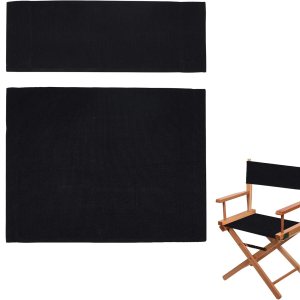AHANDMAKER 1 juego de funda de repuesto de lona de 21.2 x 16.121.2 x 7.8 pulgadas, color negro, casual, para silla de director de casa, para asiento AHANDMAKER 1 juego de funda de repuesto de lona de 21.2 x 16.121.2 x 7.8 pulgadas, color negro, casual, para silla de director de casa, para asiento