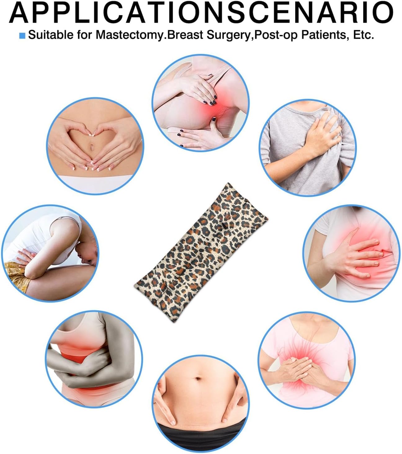 Supfitness Almohada de histerectomía con sección C, recuperación de abdominoplastia, cinturón de seguridad para mujeres, almohadas de mastectomía