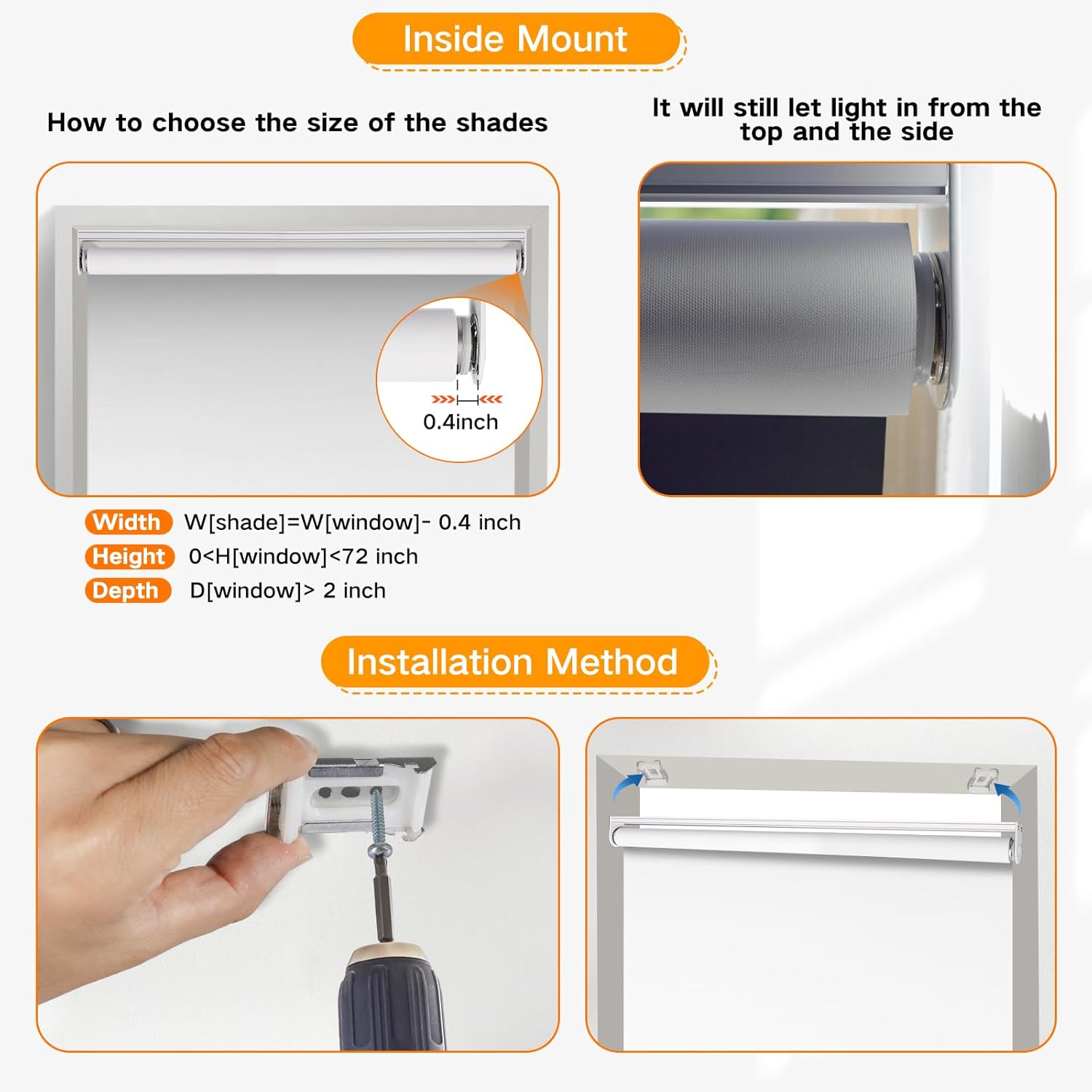Persianas 100% opacas para ventanas, sin cordón, con aislamiento térmico, tela de protección UV. Persianas enrollables opacas totales para oficina y