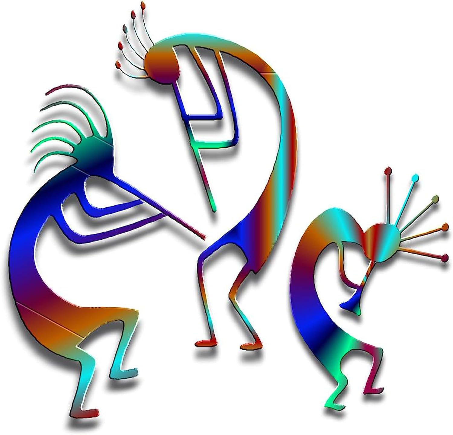 CafePress Three Kokopelli #109 – Taza de café de cerámica, taza de té, 11 onzas