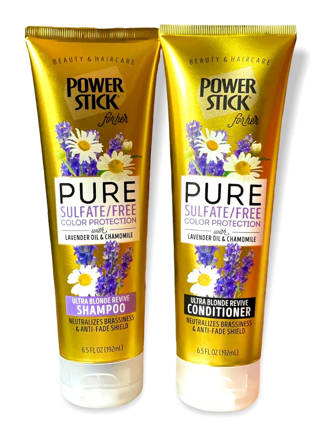 Champú y acondicionador Pure Revive sin sulfato Ultra Blonde de 6.5 onzas, protección del color con aceite de lavanda y manzanilla