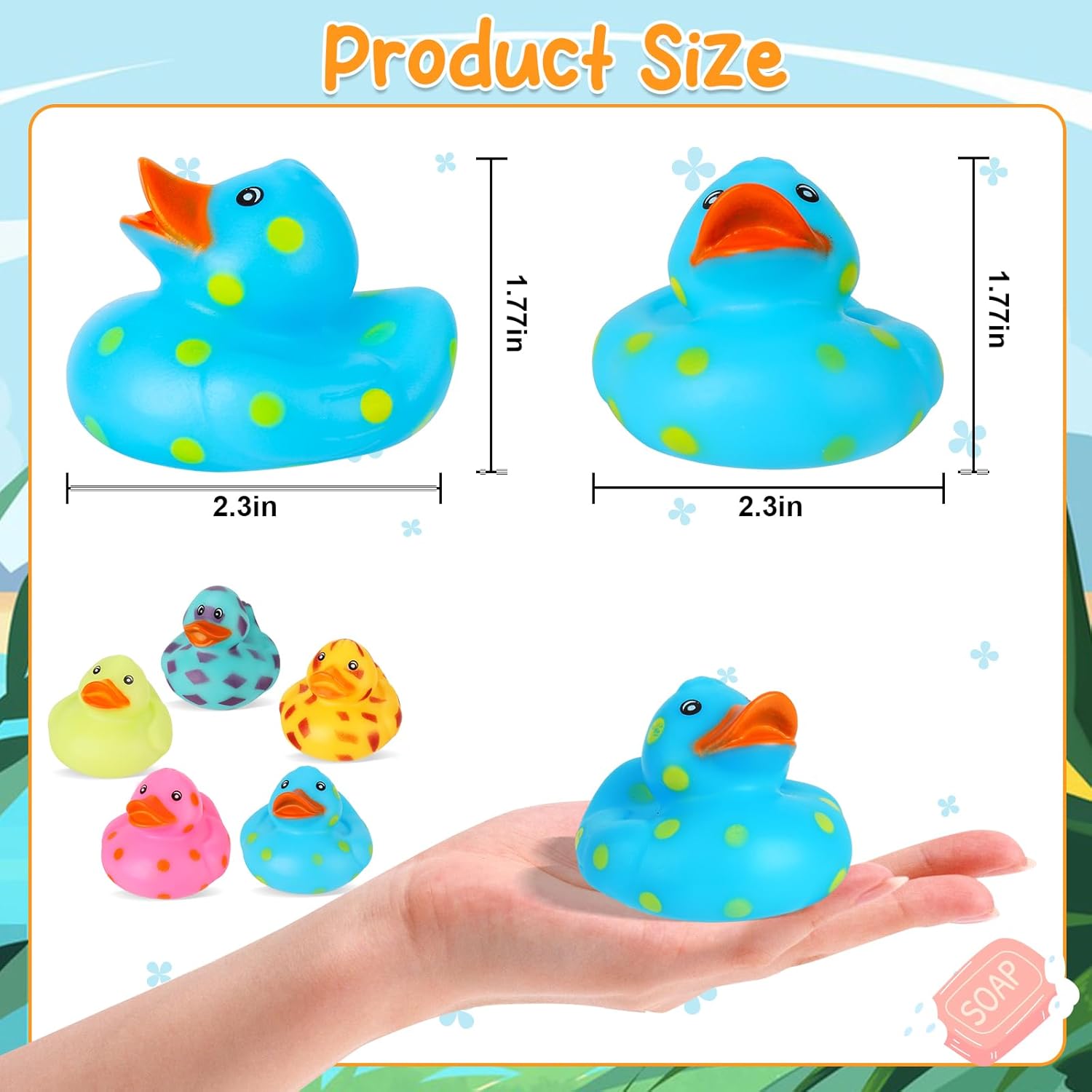 ANGGIKO Paquete de 25 patos de goma surtidos a granel, mini Jeep Ducks juguetes de baño para bebés, actividades de verano en la playa, piscina,