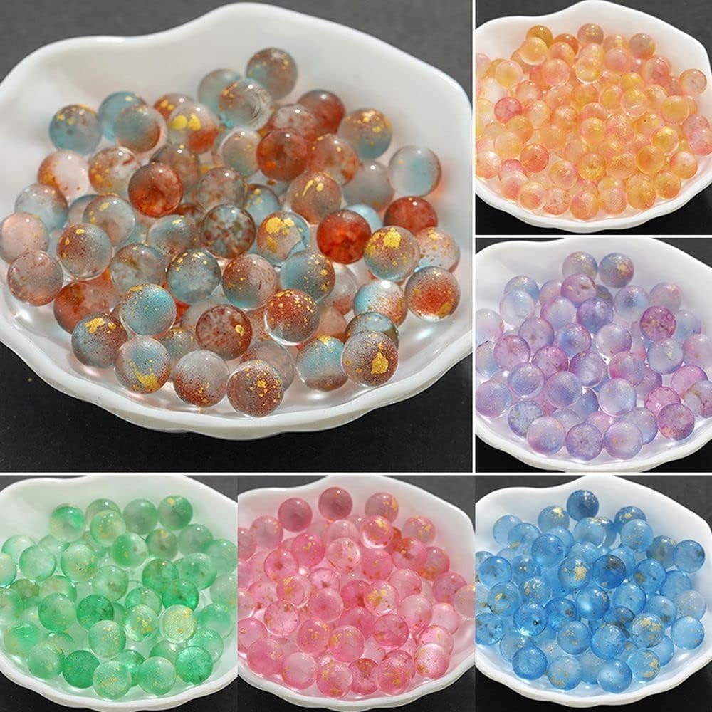 Mármoles de vidrio morados Bola de vidrio luminosa de 0.472 in de mármol de vidrio colorido para niños, relleno de jarrón de juguete, tanque de