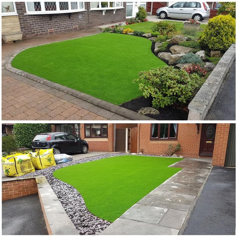 Petgrow Césped artificial sintético de 1 x 20 pies, alfombra de césped sintético falso de 0.8 pulgadas de altura para césped artificial para