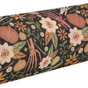 Almohada de almohada floral de huesos de Halloween para piernas, almohada de espuma para el cuello, almohada redonda, almohadas cilíndricas, soporte Almohada de almohada floral de huesos de Halloween para piernas, almohada de espuma para el cuello, almohada redonda, almohadas cilíndricas, soporte