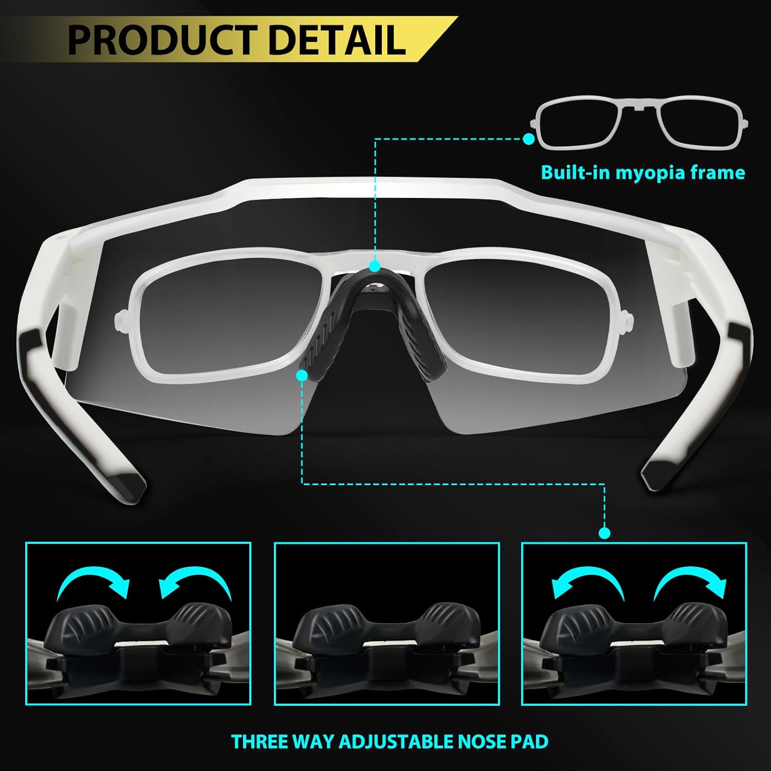 VOZAPOW Polarized Sports Sunglasses for Men Women, Lightweight Running Sunglasses 4 Lenses for Baseball, Cycling, Driving