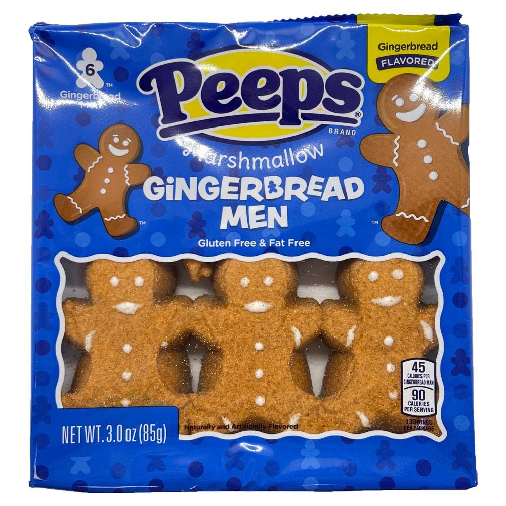 Paquete combinado de Navidad Peeps  Paquete de 4  Bandejas de 6 unidades  Árboles de Navidad Peeps, medias de peeps, hombres de jengibre Peeps,